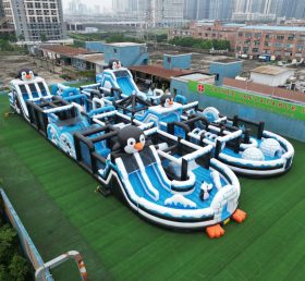CR2-225 Penguin Theme Challenging Run Giant Inflatable Obstacle Courses