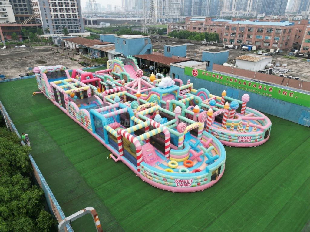 CR2-24 Candy Theme Challenging Run Giant Inflatable Obstacle Courses