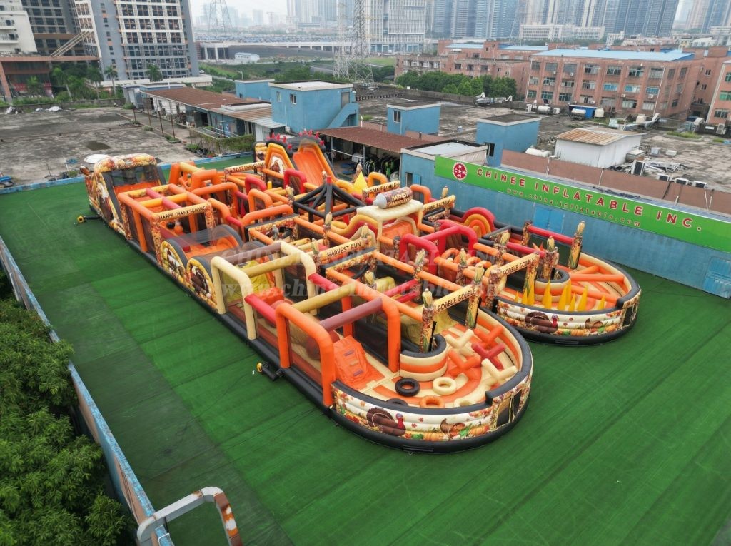 CR2-240 Thanksgiving Theme Challenging Run Giant Inflatable Obstacle Courses