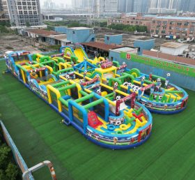 CR2-254 World Cup Theme Challenging Run Giant Inflatable Obstacle Courses