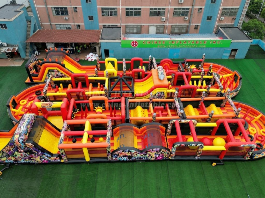 CR2-270 Blaze Monster Theme Challenging Run Giant Inflatable Obstacle Courses