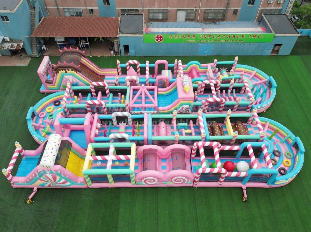 CR2-279 Candy Theme Challenging Run Giant Inflatable Obstacle Courses