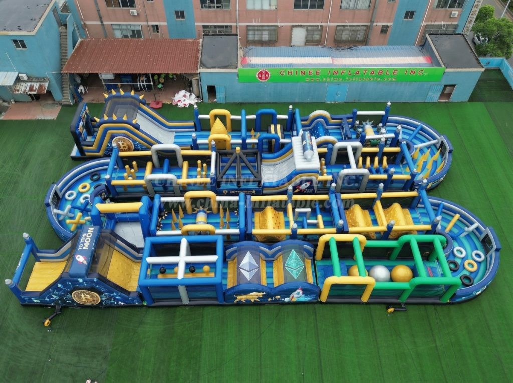 CR2-288 Cryptocurrency Theme Challenging Run Giant Inflatable Obstacle Courses