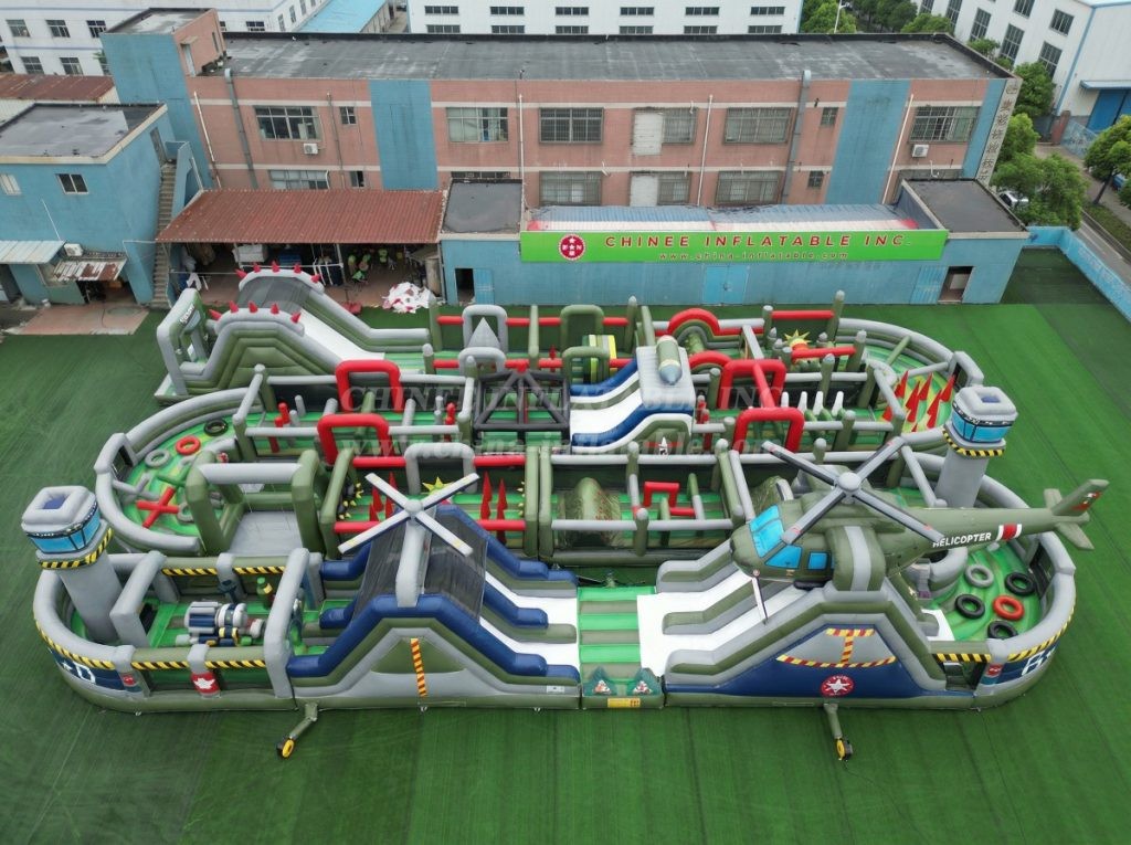 CR2-304 Helicopter Theme Challenging Run Giant Inflatable Obstacle Courses