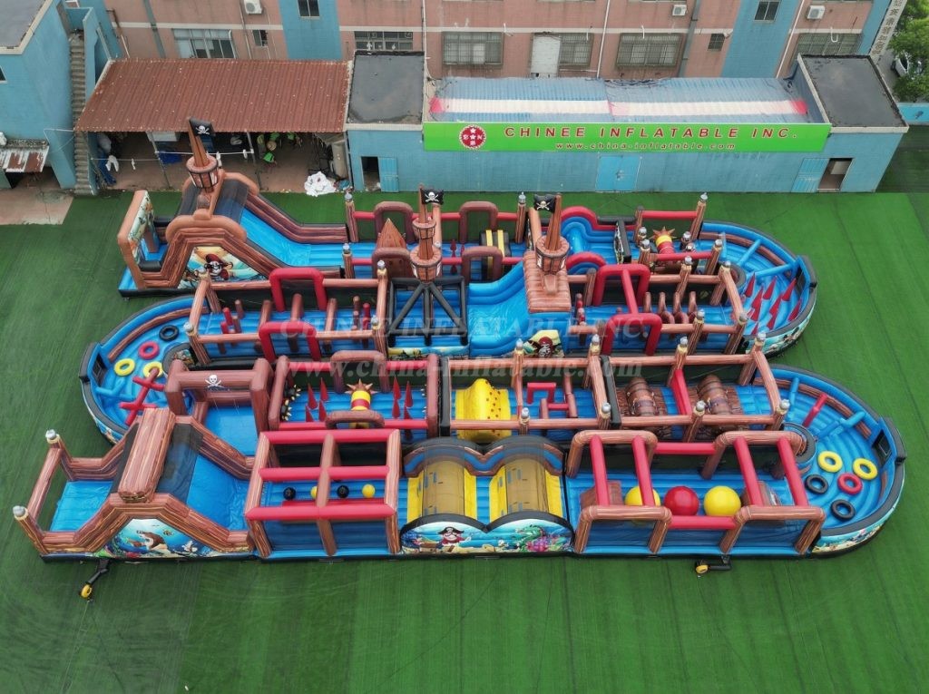 CR2-317 Pirates Theme Challenging Run Giant Inflatable Obstacle Courses