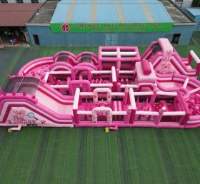 CR2-351 Pink Panther Theme Challenging Run Giant Inflatable Obstacle Courses