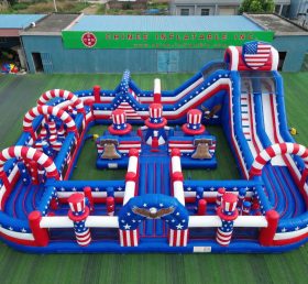 CR2-358 American Style Theme Challenging Run Giant Inflatable Obstacle Courses