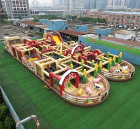 CR2-37 Farm Theme Challenging Run Giant Inflatable Obstacle Courses