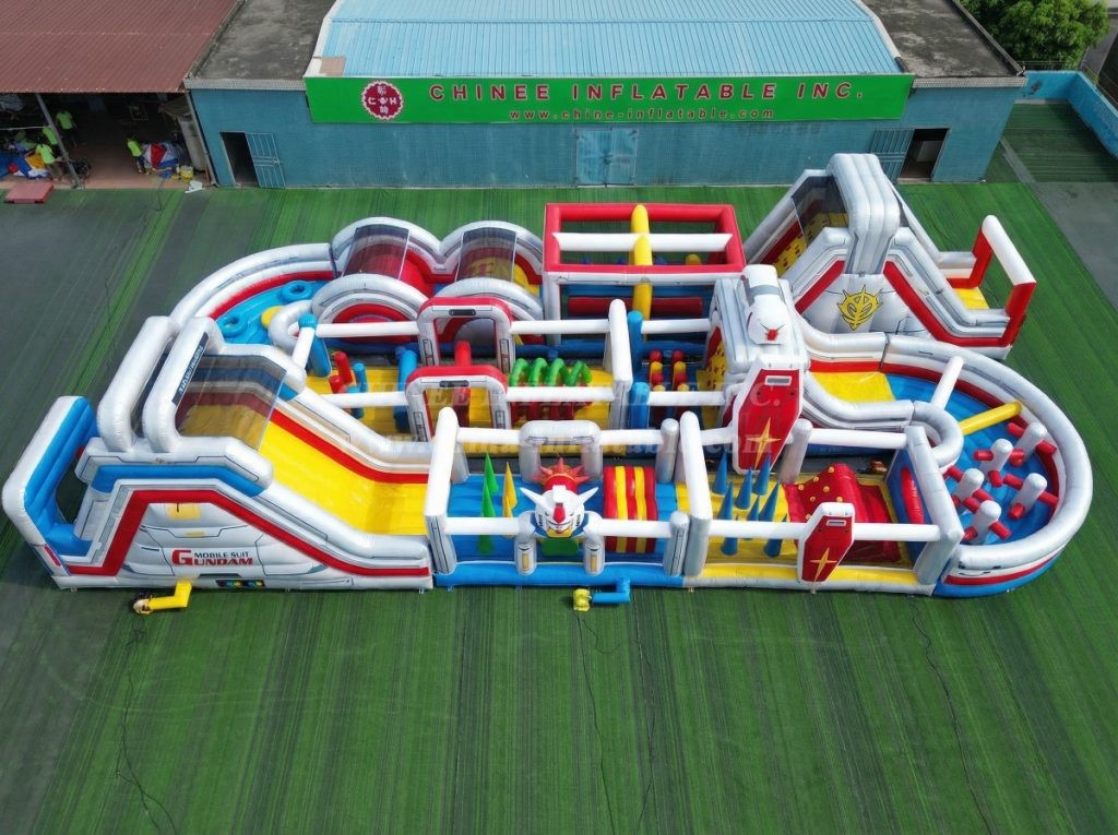 CR2-390 Gundam Theme Challenging Run Giant Inflatable Obstacle Courses