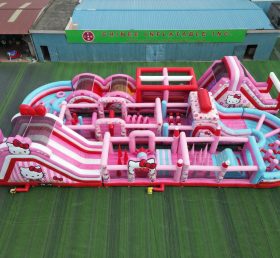 CR2-392 Hello Kitty Theme Challenging Run Giant Inflatable Obstacle Courses