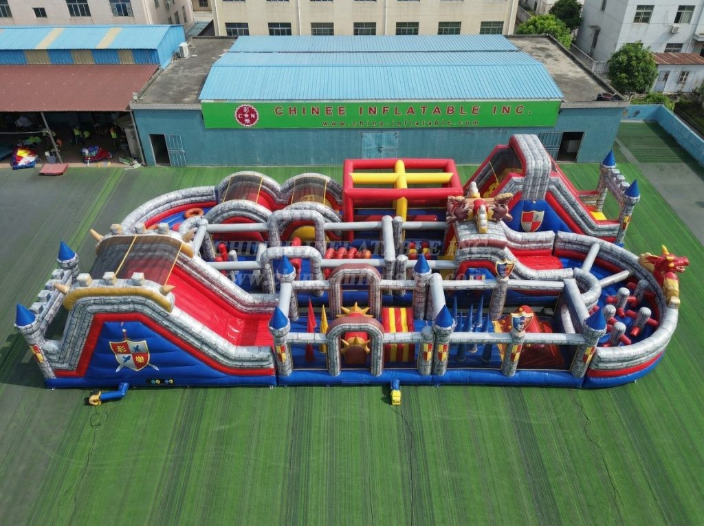 CR2-396 Knight Theme Challenging Run Giant Inflatable Obstacle Courses