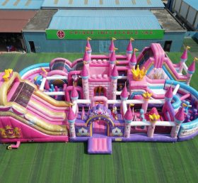 CR2-425 Princess Parties Theme Challenging Run Giant Inflatable Obstacle Courses