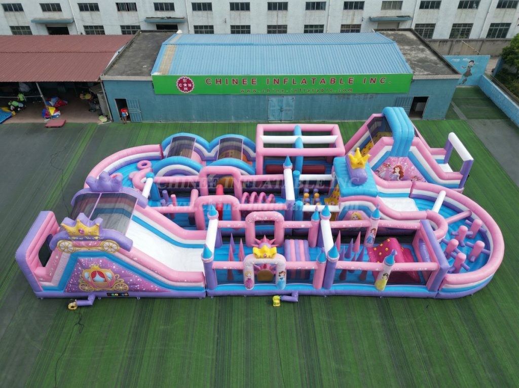 CR2-426 Princess Parties Theme Challenging Run Giant Inflatable Obstacle Courses