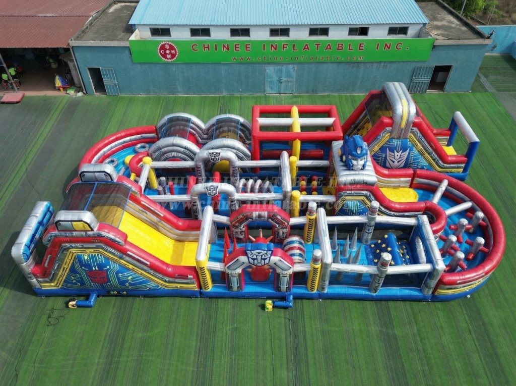 CR2-460 Transformers Theme Challenging Run Giant Inflatable Obstacle Courses