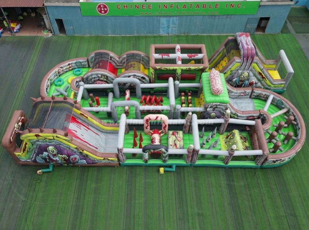 CR2-465 Zombie Theme Challenging Run Giant Inflatable Obstacle Courses