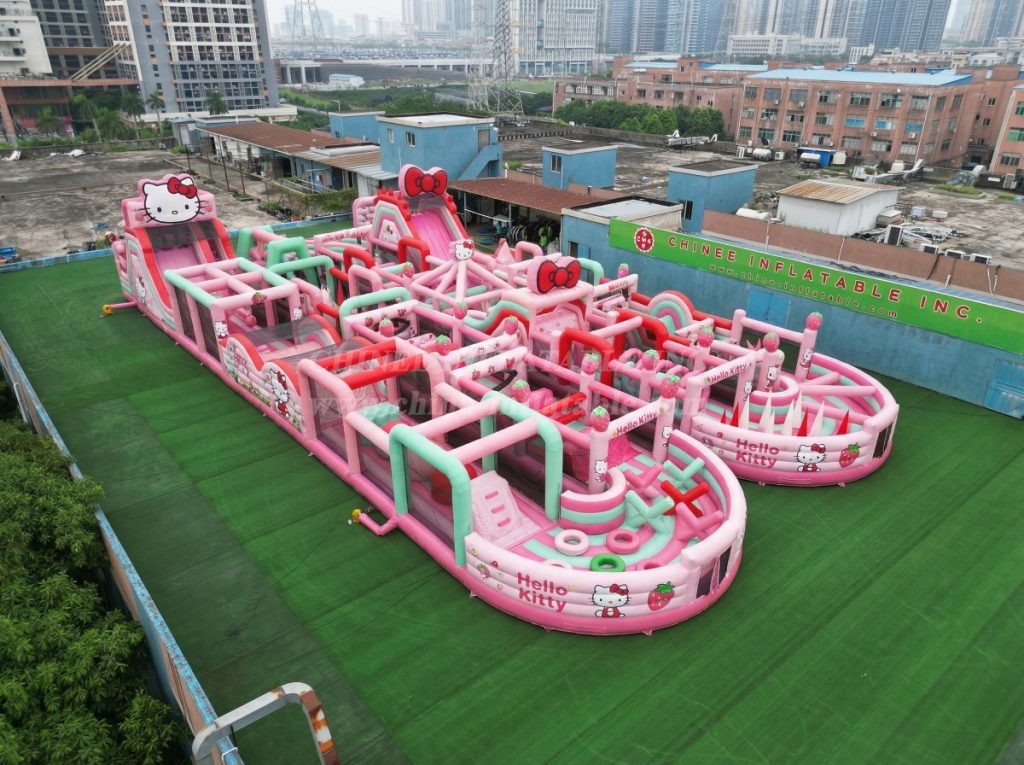 CR2-54 Hello Kitty Theme Challenging Run Giant Inflatable Obstacle Courses