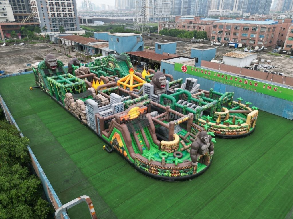CR2-55 King Kong Theme Challenging Run Giant Inflatable Obstacle Courses