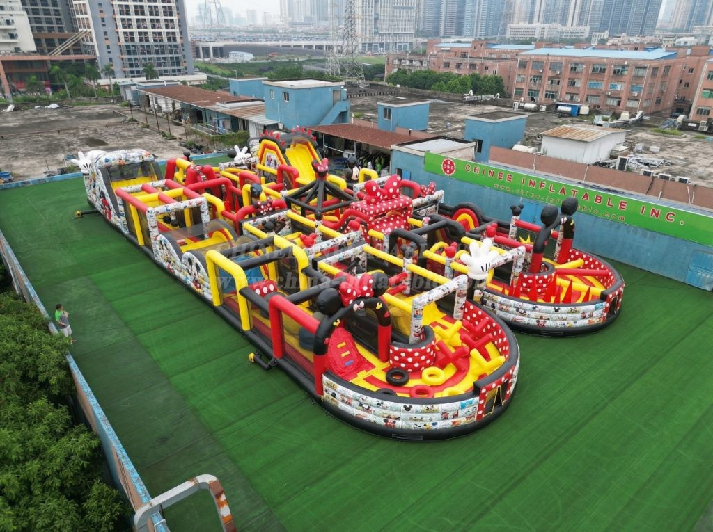 CR2-73 Mickey & Minnie Theme Challenging Run Giant Inflatable Obstacle Courses