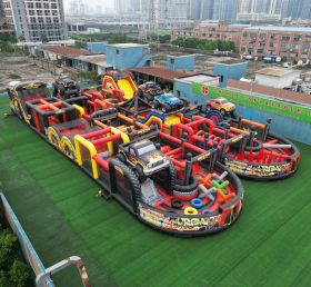 CR2-86 Monster Trucks Theme Challenging Run Giant Inflatable Obstacle Courses