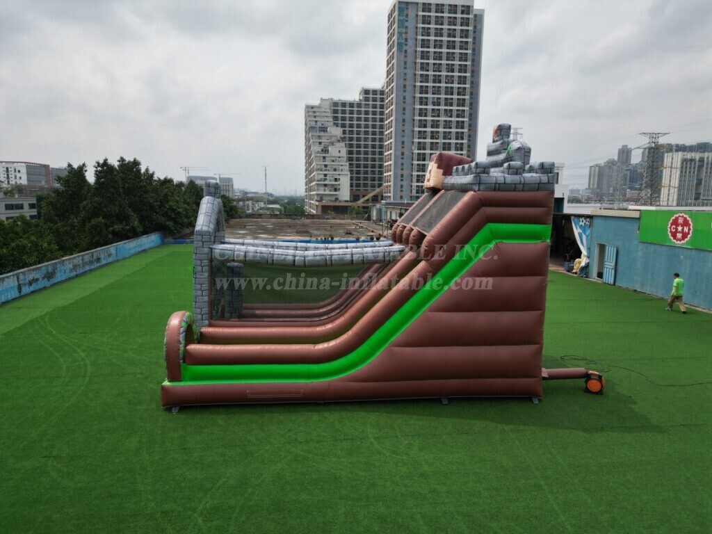 T8-9406 Minecraft Theme Inflatable Dry Slide