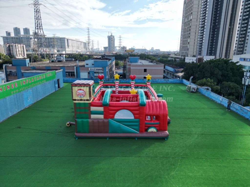 T6-5602 Christmas Train Inflatable Fun City