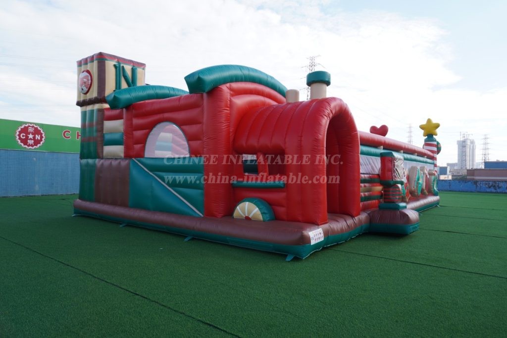 T6-5602 Christmas Train Inflatable Fun City