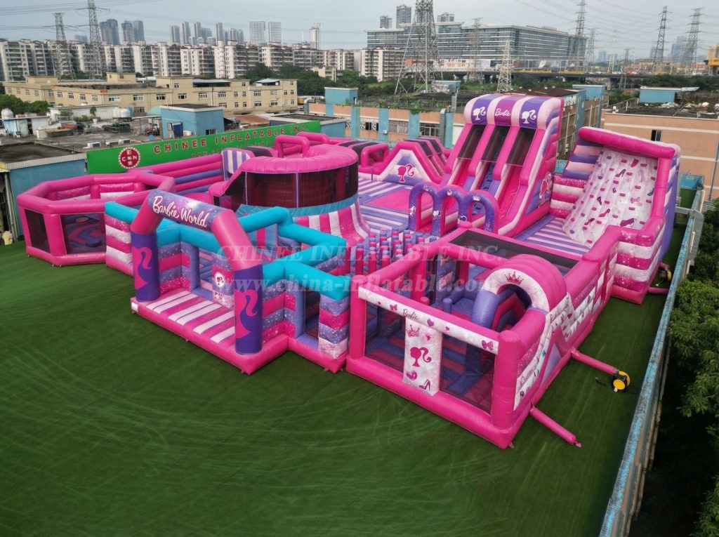 GF3-108 Barbie Theme Inflatable Park