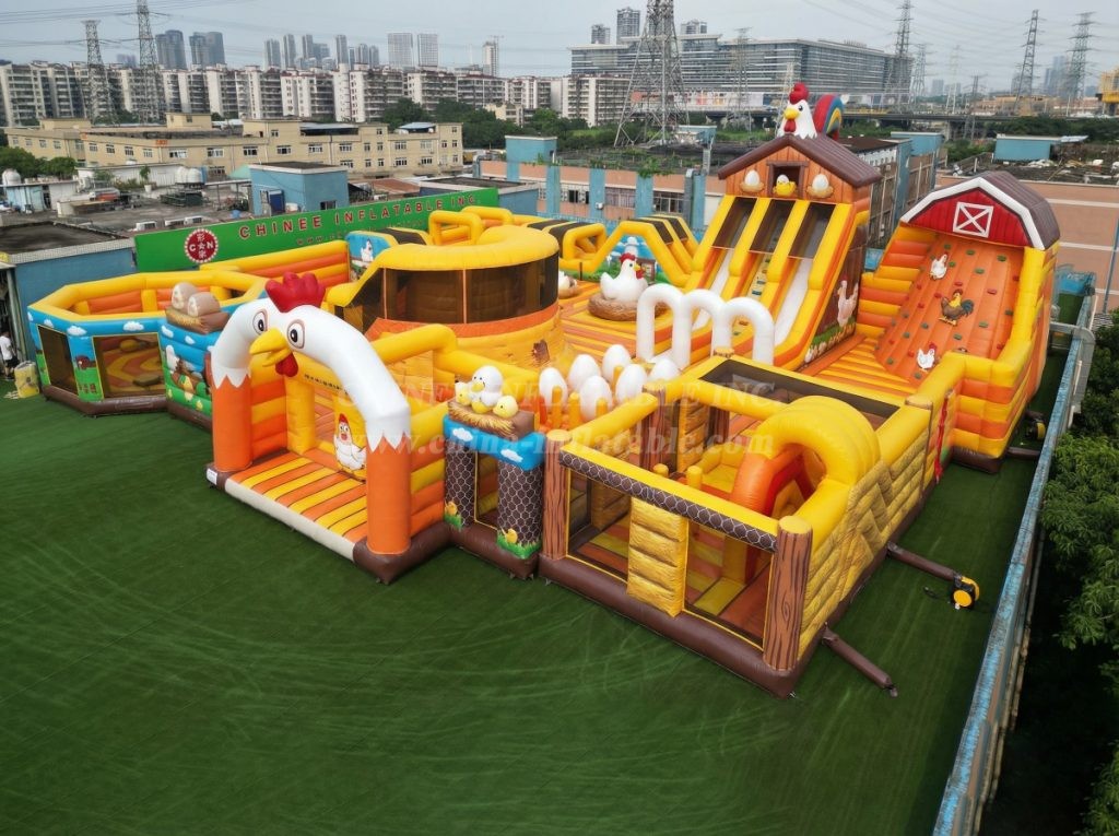 GF3-125 Chicken Theme Inflatable Park