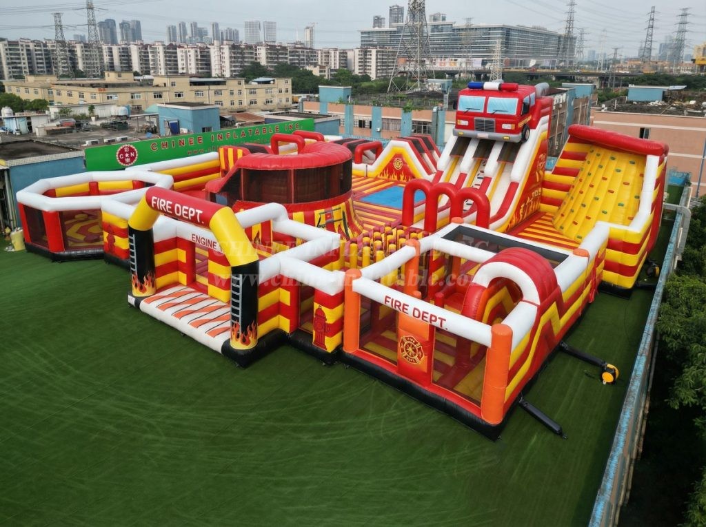 GF3-150 Firetruck Theme Inflatable Park