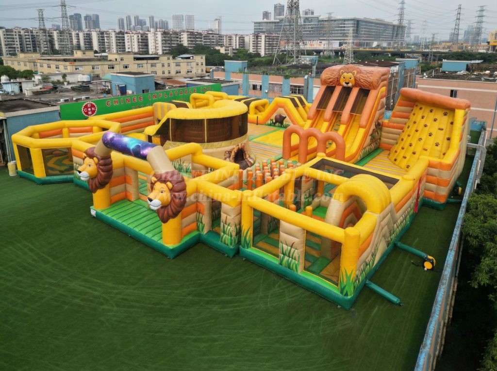 GF3-176 Lion Theme Inflatable Park