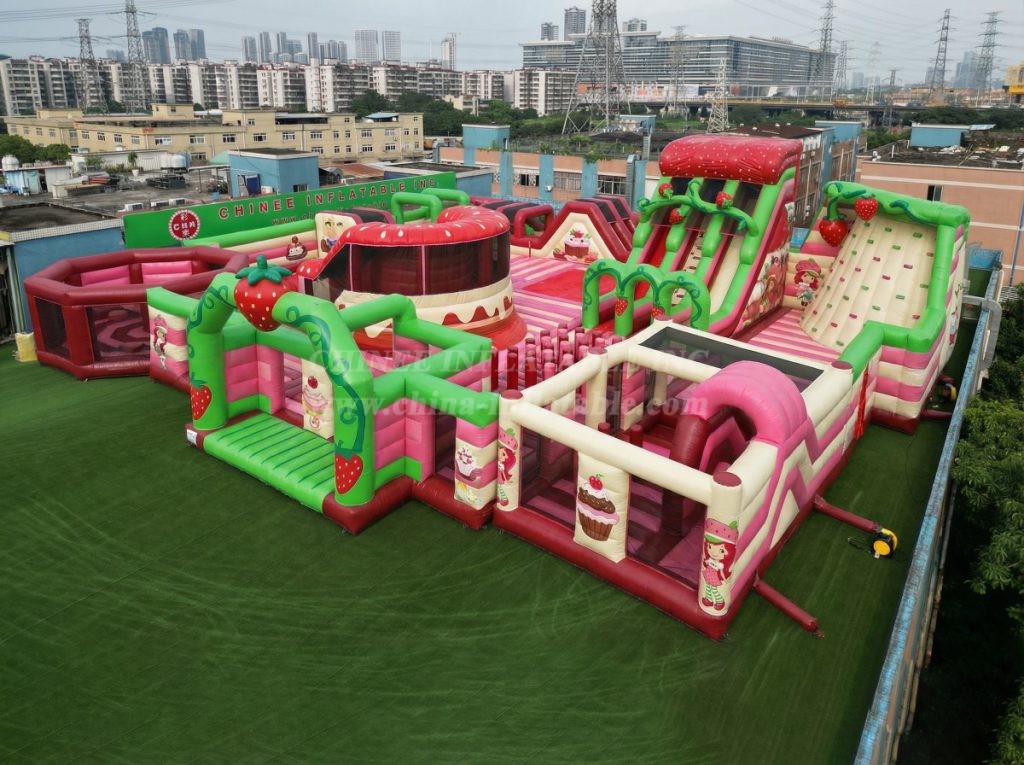 GF3-241 Strawberry Shortcake Theme Inflatable Park