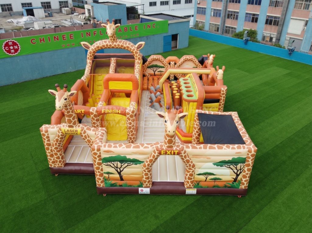 GF3-330 Giraffe Theme Inflatable Park