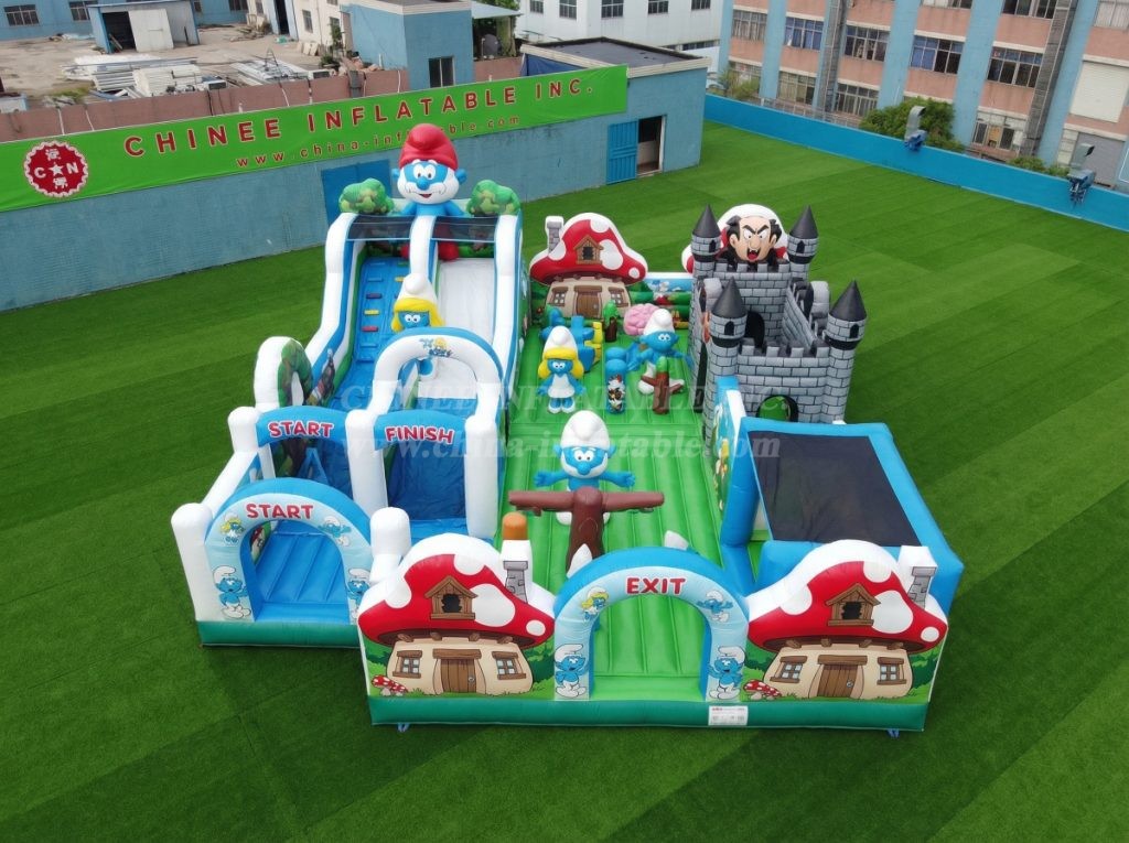 GF3-423 The Smurfs Theme Inflatable Park