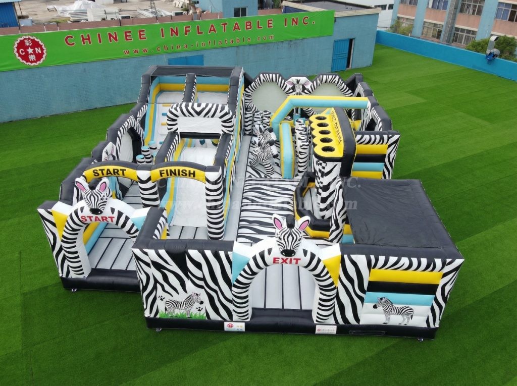GF3-445 Zebra Theme Inflatable Park