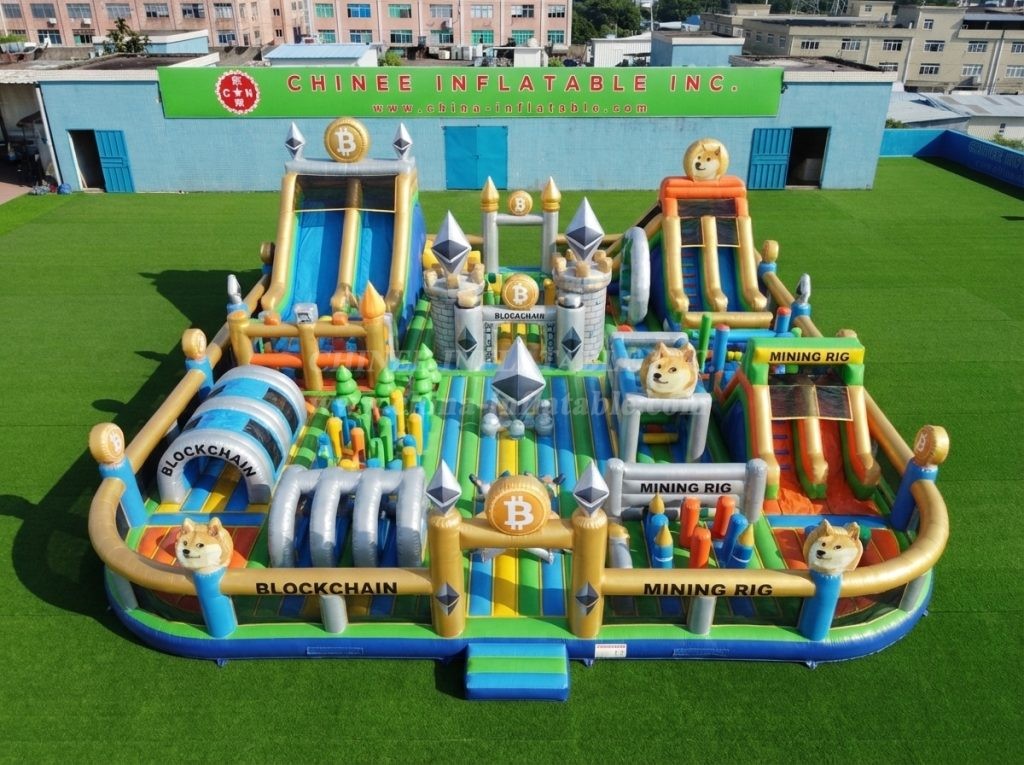 GF3-524 Cryptocurrency Theme Inflatable Park