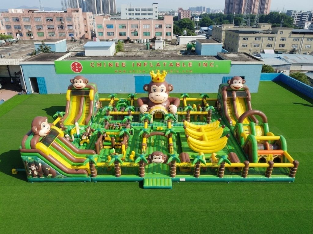 GF3-546 Monkey Theme Inflatable Park