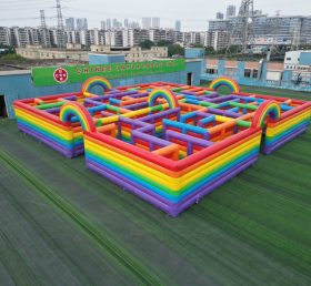 MAZE1-126 Rainbow Theme Inflatable Maze