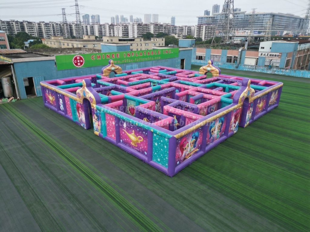 MAZE1-136 Shimmer & Shine Theme Inflatable Maze