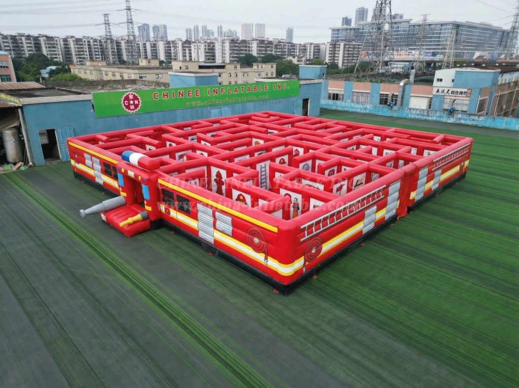 MAZE1-56 Firetruck Theme Inflatable Maze