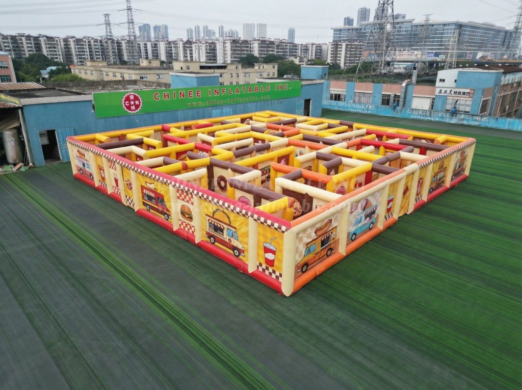 MAZE1-58 Food Trucks Theme Inflatable Maze