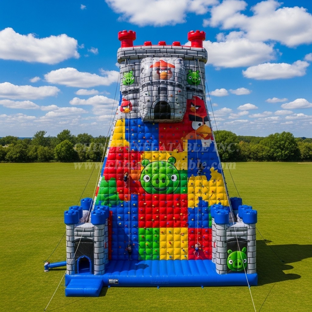 T11-4123 Angry Birds Theme Inflatable Climbing Wall