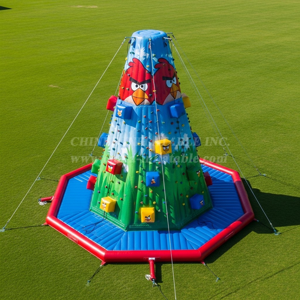T11-4124 Angry Birds Theme Inflatable Climbing Wall