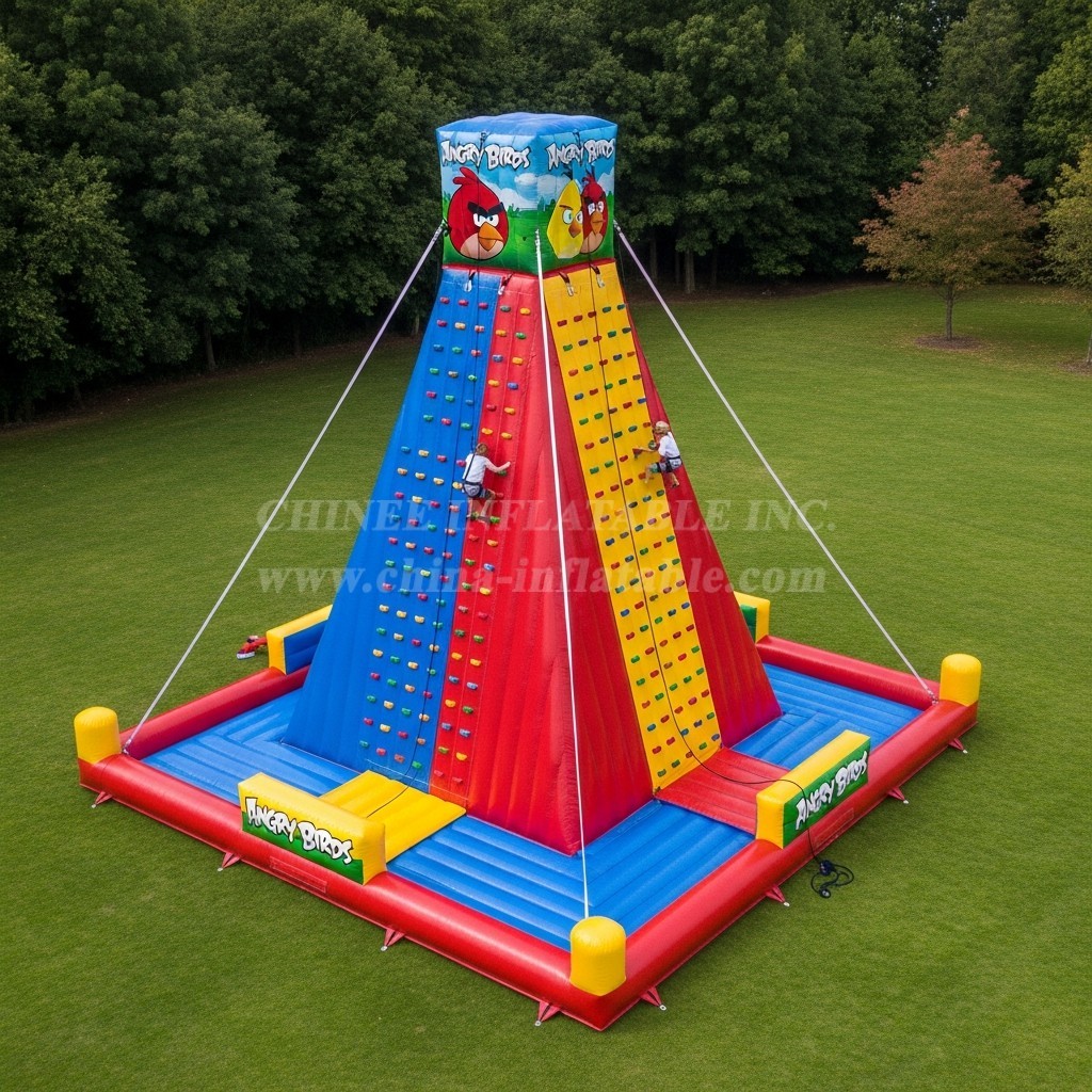T11-4126 Angry Birds Theme Inflatable Climbing Wall
