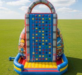 T11-4164 Bob the Builder Theme Inflatable Climbing Wall