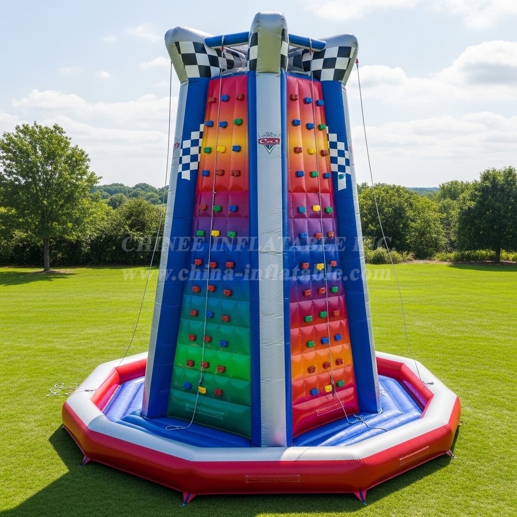 T11-4175 Cars Theme Inflatable Climbing Wall
