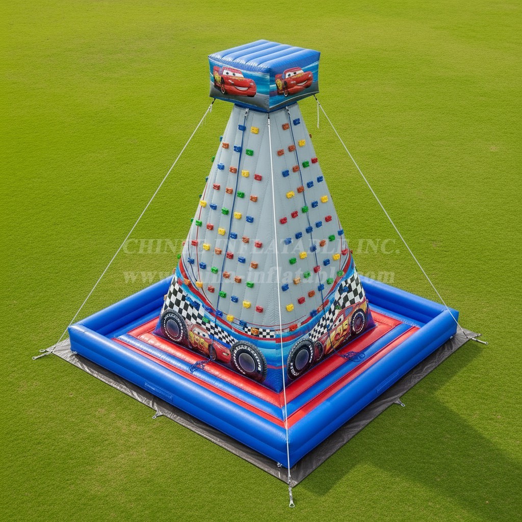 T11-4177 Cars Theme Inflatable Climbing Wall