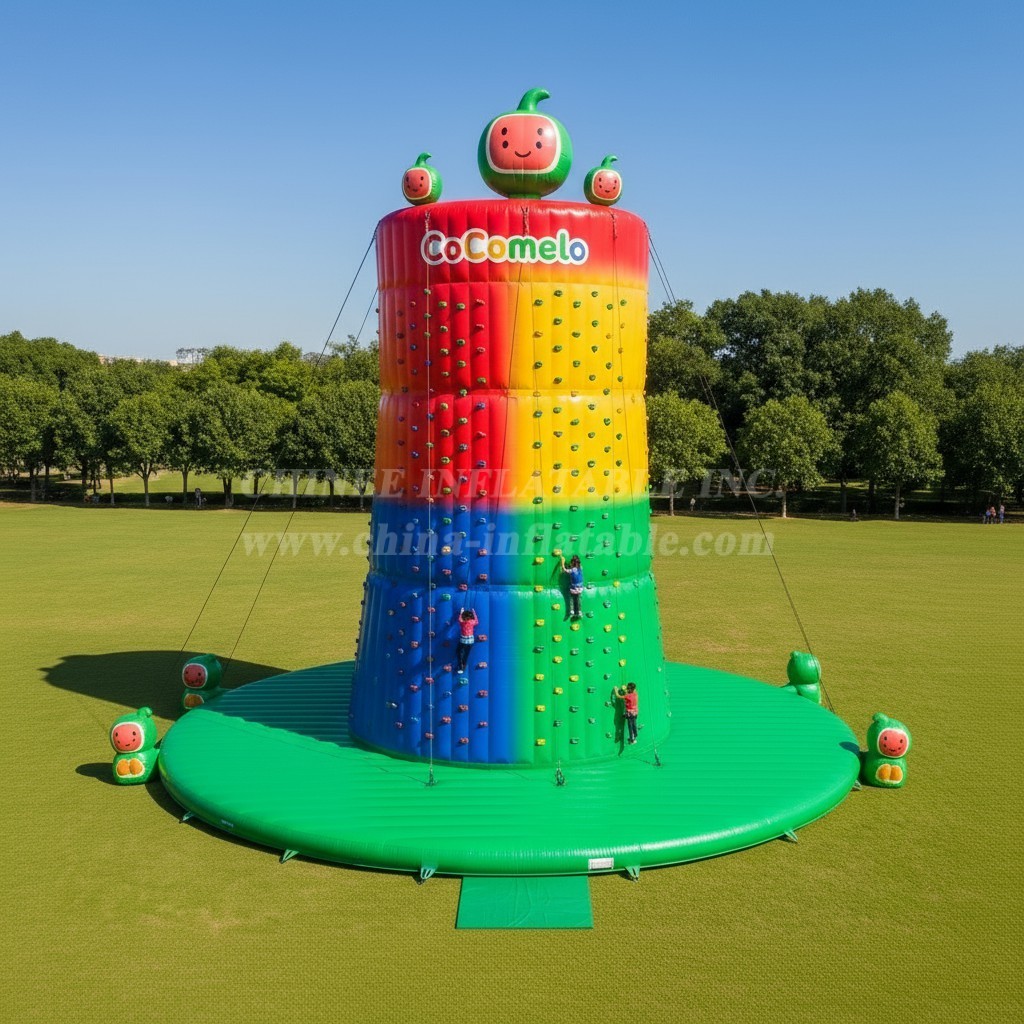 T11-4182 Cocomelon Theme Inflatable Climbing Wall