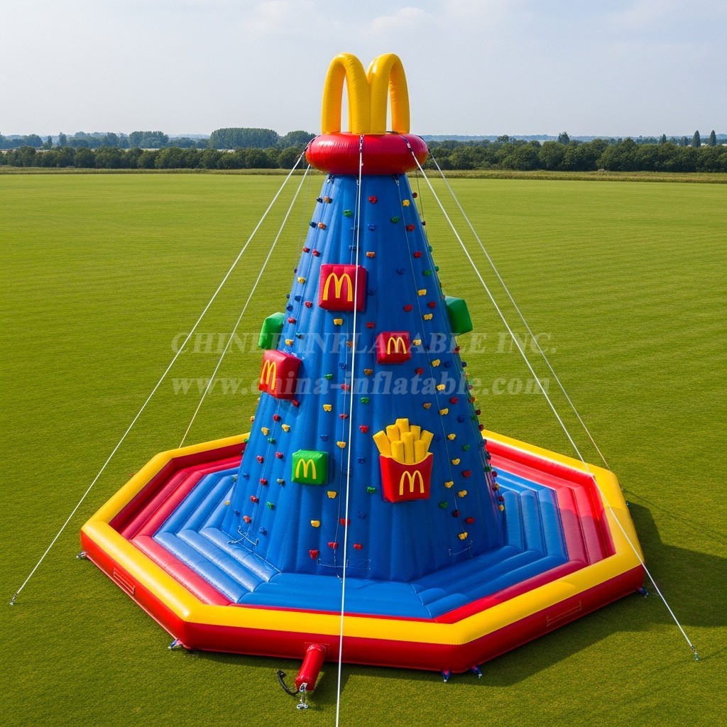 T11-4257 McDonald Theme Inflatable Climbing Wall