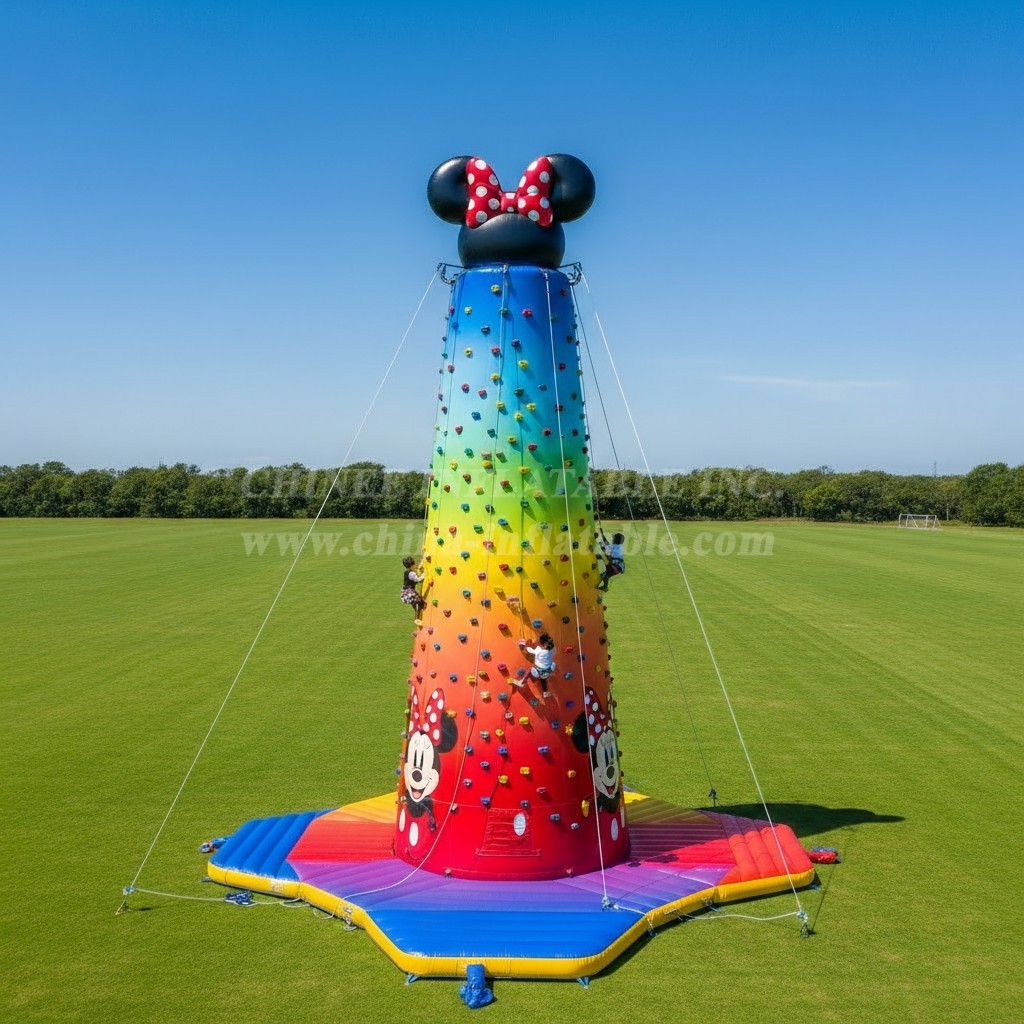 T11-4263 Mickey & Minnie Theme Inflatable Climbing Wall