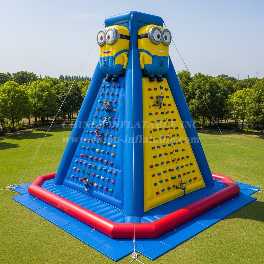 T11-4275 Minions Theme Inflatable Climbing Wall